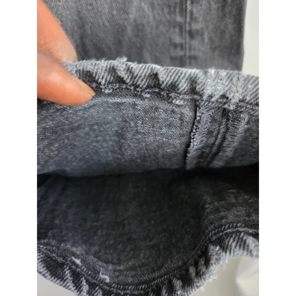 Levis 501 Straight Leg Jeans Mens  Washed Black Denim Button Fly